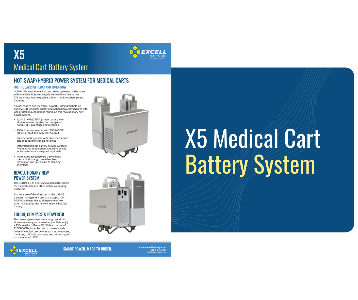 X5 Medical Cart  Battery System